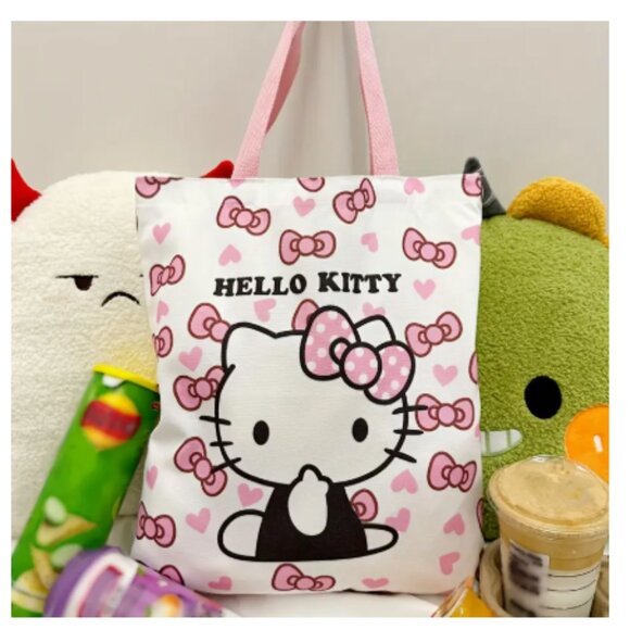 Hello Kitty Handbags - Hello Kitty Fabric Shopping Tote Bag